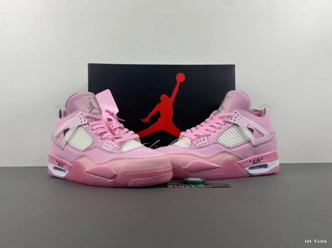1st Kicks OFF-WHITE PINK JORDAN X 4 0628